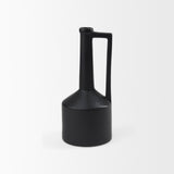 Burton 14.2H Medium Matte Black Ceramic Jug Vase by Mercana at Eve Furniture
