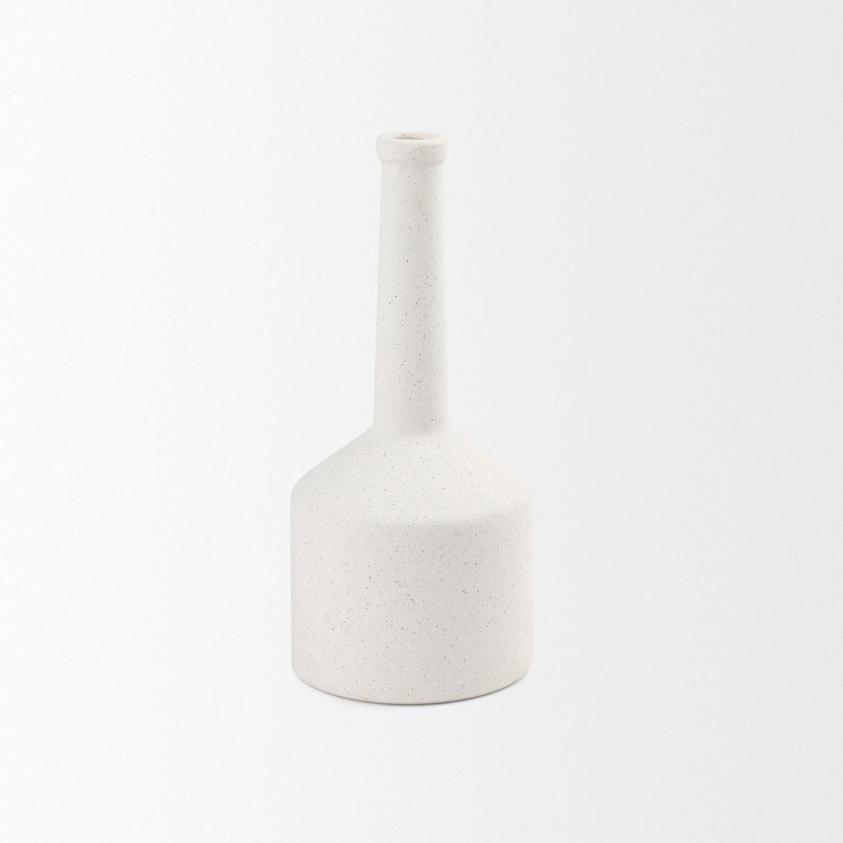 Burton 14.2H Medium White Ceramic Jug Vase by Mercana at Eve Furniture