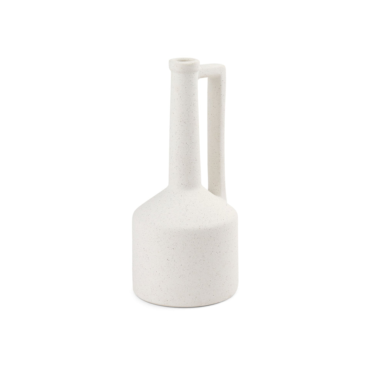 Burton 14.2H Medium White Ceramic Jug Vase by Mercana at Eve Furniture