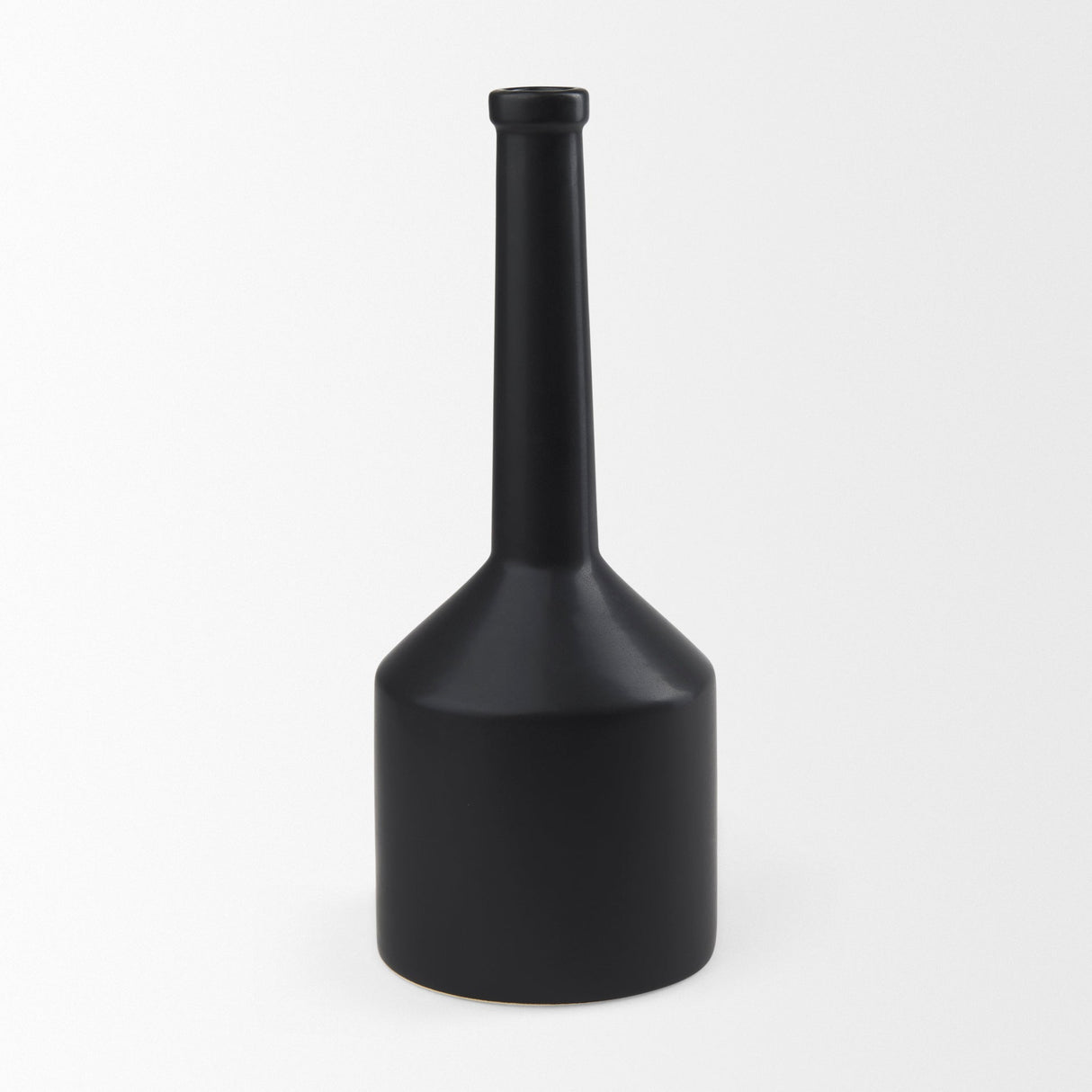 Burton 17.1H Large Matte Black Ceramic Jug Vase by Mercana at Eve Furniture