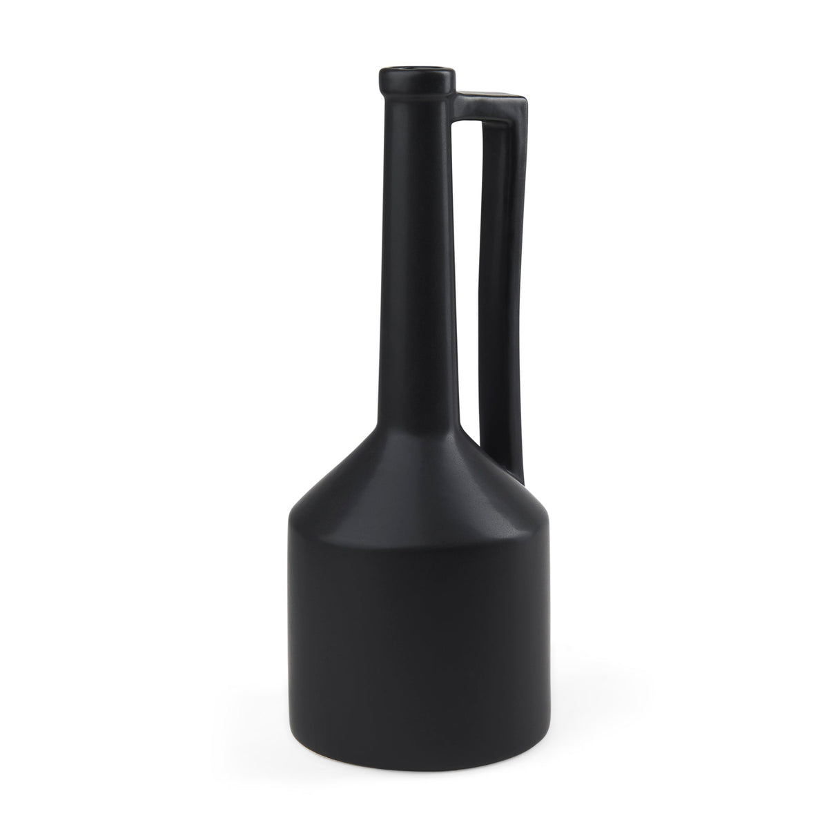 Burton 17.1H Large Matte Black Ceramic Jug Vase by Mercana at Eve Furniture