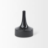 Burton 8.3H Small Glossy and Matte Black Ceramic Jug Vase by Mercana at Eve Furniture