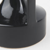 Burton 8.3H Small Glossy and Matte Black Ceramic Jug Vase by Mercana at Eve Furniture