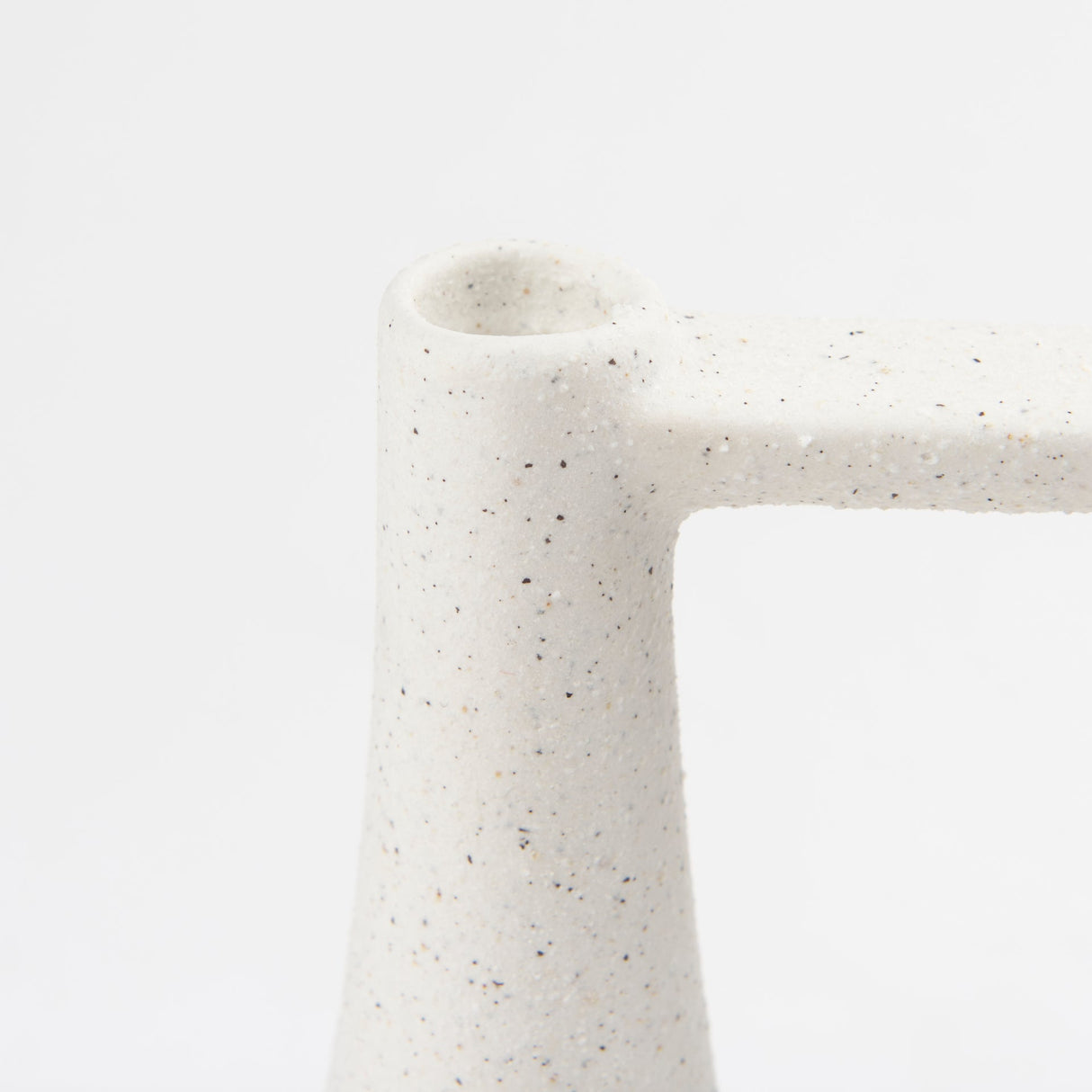 Burton 8.3H Small White and Black Ceramic Jug Vase by Mercana at Eve Furniture