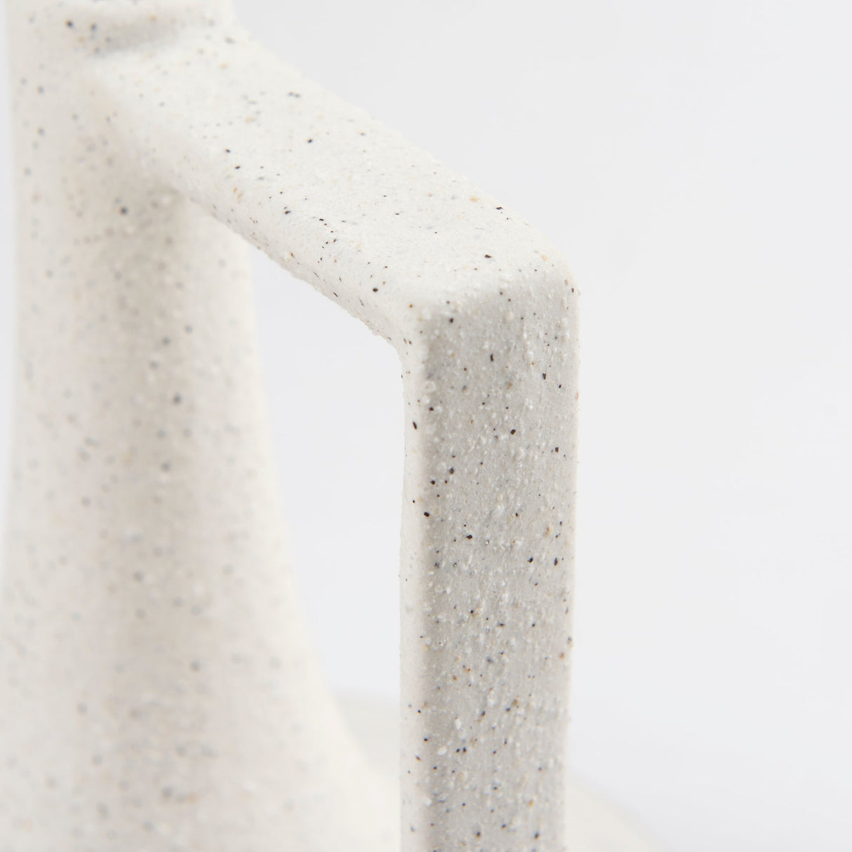 Burton 8.3H Small White and Black Ceramic Jug Vase by Mercana at Eve Furniture