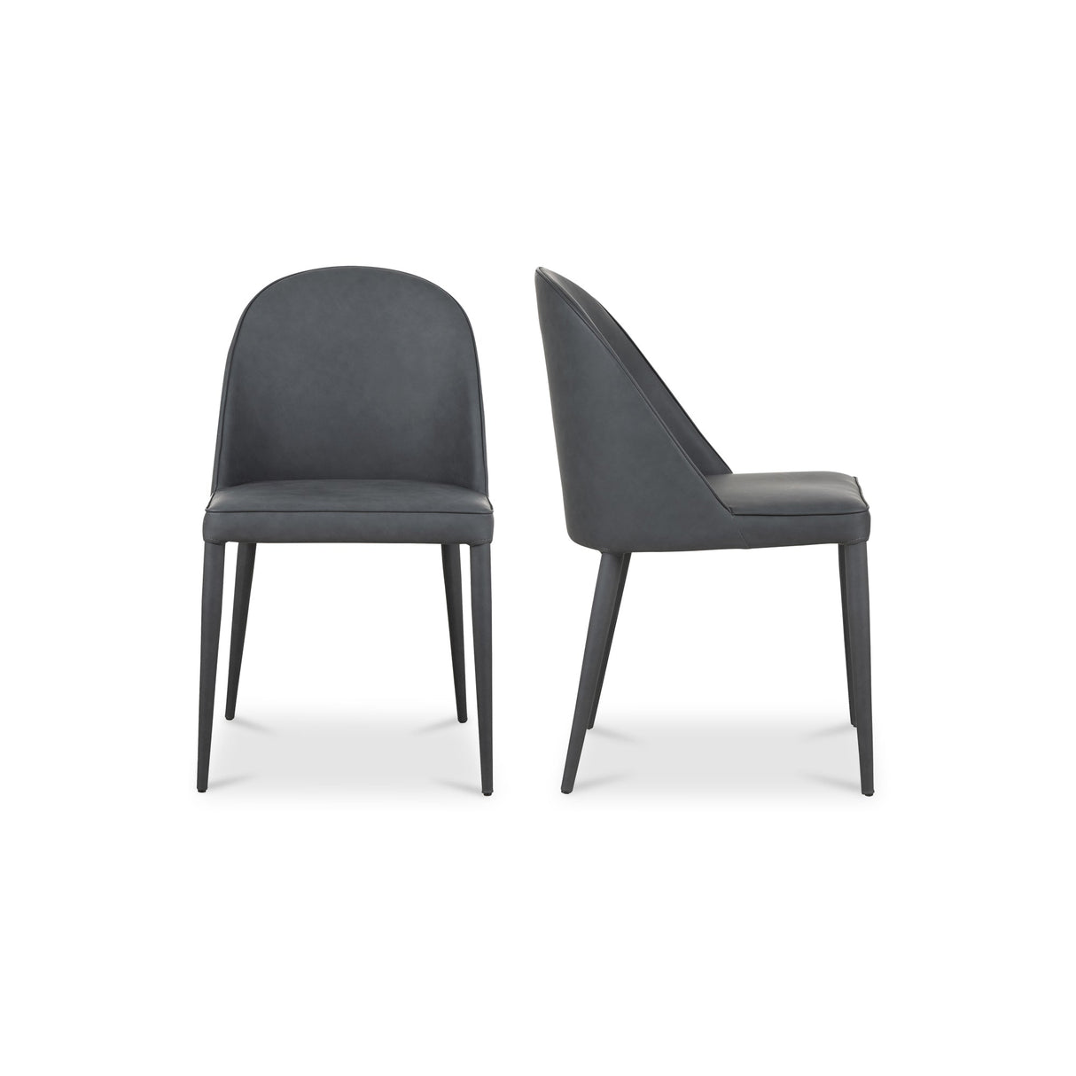 Burton Black Fade Vegan Leather Dining Chair (Set of 2) by MOES at Eve Furniture