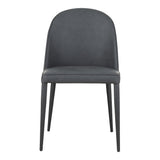Burton Black Fade Vegan Leather Dining Chair (Set of 2) by MOES at Eve Furniture