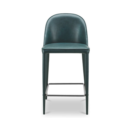 Burton Dark Teal Vegan Leather Counter Stool by MOES at Eve Furniture