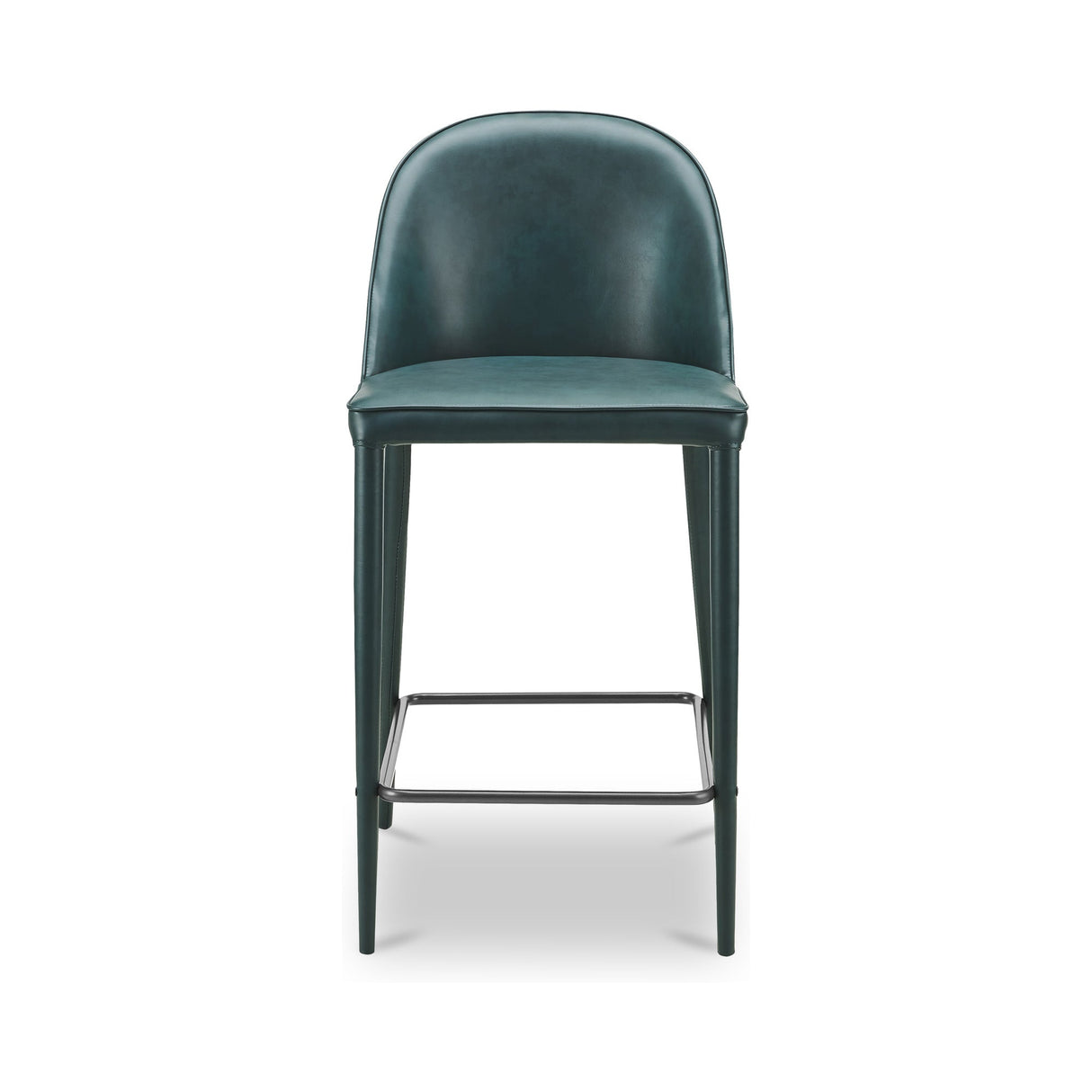 Burton Dark Teal Vegan Leather Counter Stool by Moe's Home at Eve Furniture