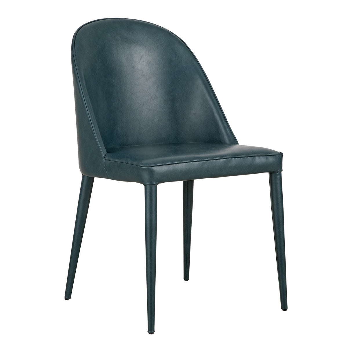 Burton Dark Teal Vegan Leather Dining Chair (Set of 2) by MOES at Eve Furniture