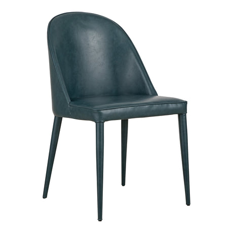 Burton Dark Teal Vegan Leather Dining Chair (Set of 2) by MOES at Eve Furniture