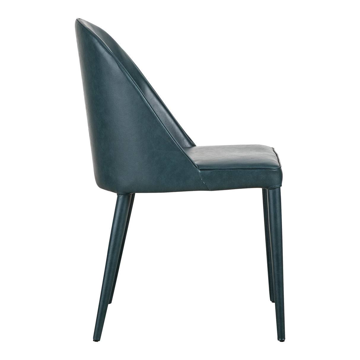 Burton Dark Teal Vegan Leather Dining Chair (Set of 2) by MOES at Eve Furniture