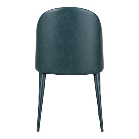 Burton Dark Teal Vegan Leather Dining Chair (Set of 2) by MOES at Eve Furniture