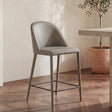 Burton Grey Vegan Leather Counter Stool by MOES at Eve Furniture