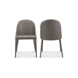 Burton Grey Vegan Leather Dining Chair (Set of 2) by MOES at Eve Furniture