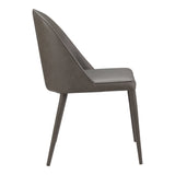Burton Grey Vegan Leather Dining Chair (Set of 2) by MOES at Eve Furniture
