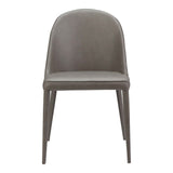 Burton Grey Vegan Leather Dining Chair (Set of 2) by Moe's Home at Eve Furniture