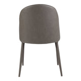 Burton Grey Vegan Leather Dining Chair (Set of 2) by Moe's Home at Eve Furniture