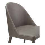 Burton Grey Vegan Leather Dining Chair (Set of 2) by Moe's Home at Eve Furniture