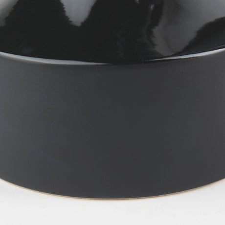 Burton Large Glossy and Matte Black Ceramic Jug Vase by Mercana at Eve Furniture