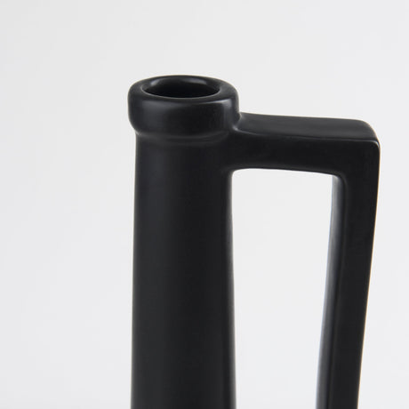 Burton Large Matte Black Ceramic Jug Vase by Mercana at Eve Furniture