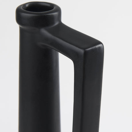 Burton Large Matte Black Ceramic Jug Vase by Mercana at Eve Furniture