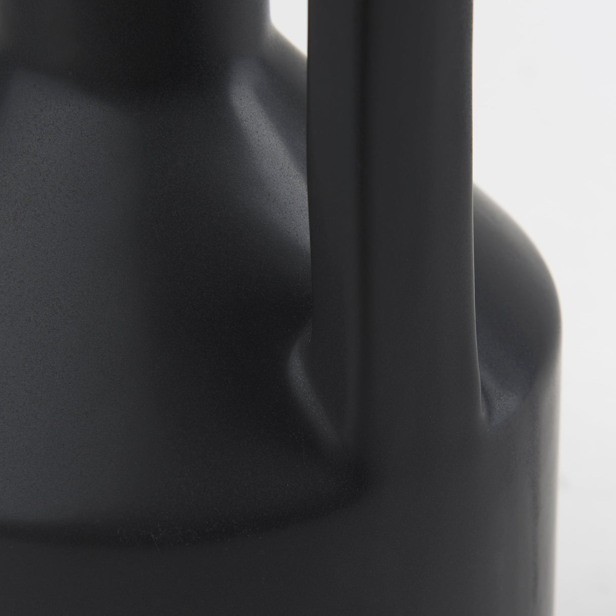 Burton Large Matte Black Ceramic Jug Vase by Mercana at Eve Furniture