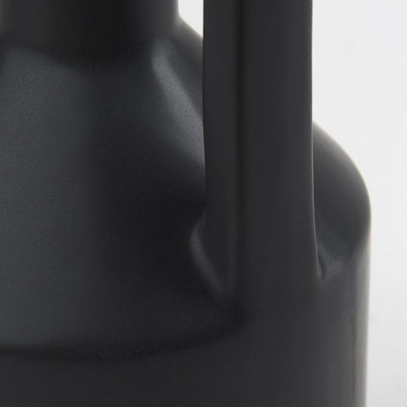 Burton Large Matte Black Ceramic Jug Vase by Mercana at Eve Furniture