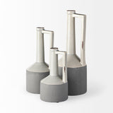 Burton Large Two Tone Gray Ceramic Jug Vase by Mercana at Eve Furniture