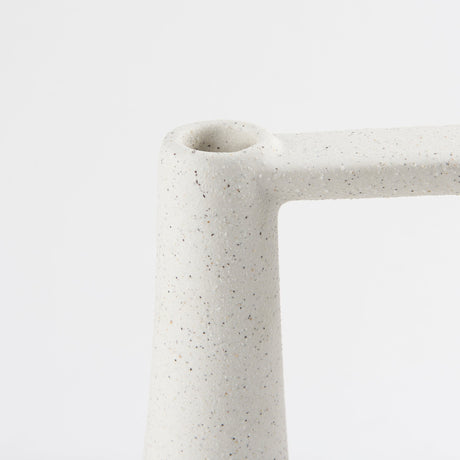 Burton Large White and Black Ceramic Jug Vase by Mercana at Eve Furniture