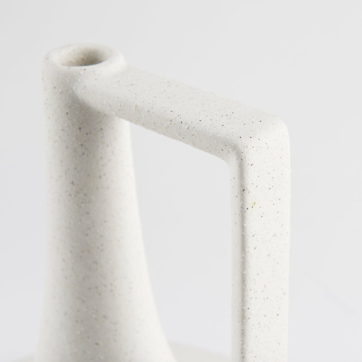 Burton Large White and Black Ceramic Jug Vase by Mercana at Eve Furniture