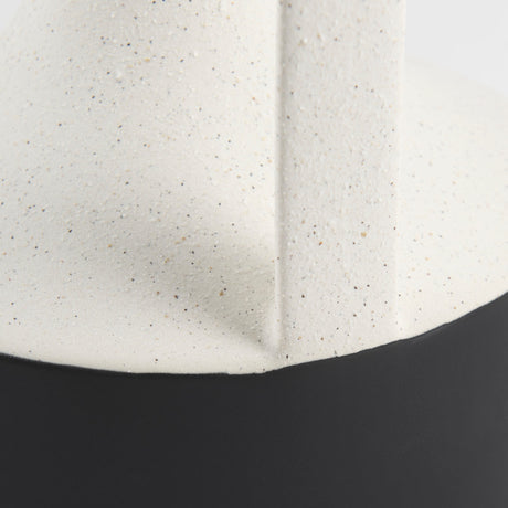 Burton Large White and Black Ceramic Jug Vase by Mercana at Eve Furniture