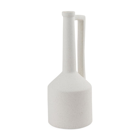 Burton Large White Ceramic Jug Vase by Mercana at Eve Furniture