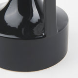Burton Medium Glossy and Matte Black Ceramic Jug Vase by Mercana at Eve Furniture