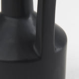 Burton Medium Matte Black Ceramic Jug Vase by Mercana at Eve Furniture