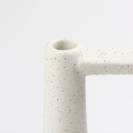 Burton Medium White and Black Ceramic Jug Vase by Mercana at Eve Furniture