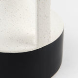 Burton Medium White and Black Ceramic Jug Vase by Mercana at Eve Furniture