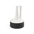 Burton Medium White and Black Ceramic Jug Vase by Mercana at Eve Furniture