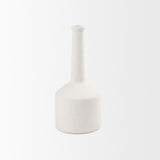 Burton Medium White Ceramic Jug Vase by Mercana at Eve Furniture