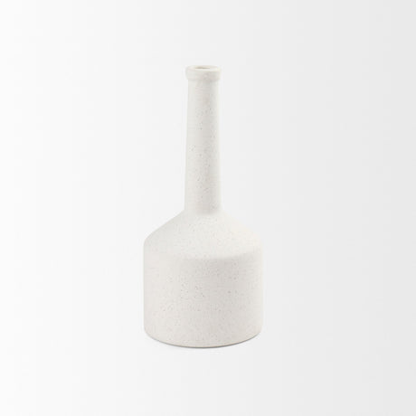 Burton Medium White Ceramic Jug Vase by Mercana at Eve Furniture