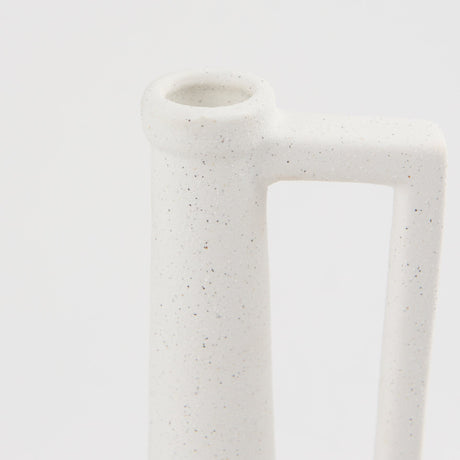 Burton Medium White Ceramic Jug Vase by Mercana at Eve Furniture