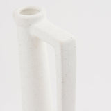 Burton Medium White Ceramic Jug Vase by Mercana at Eve Furniture