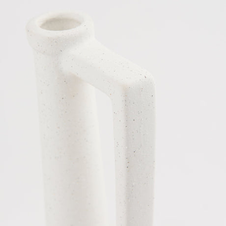 Burton Medium White Ceramic Jug Vase by Mercana at Eve Furniture