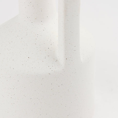 Burton Medium White Ceramic Jug Vase by Mercana at Eve Furniture