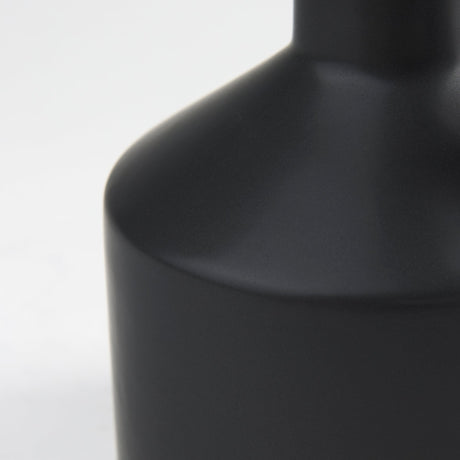 Burton Small Matte Black Ceramic Jug Vase by Mercana at Eve Furniture