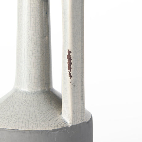 Burton Small Two Tone Gray Ceramic Jug Vase by Mercana at Eve Furniture