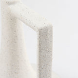 Burton Small White and Black Ceramic Jug Vase by Mercana at Eve Furniture