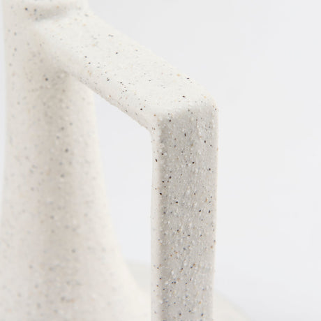 Burton Small White and Black Ceramic Jug Vase by Mercana at Eve Furniture