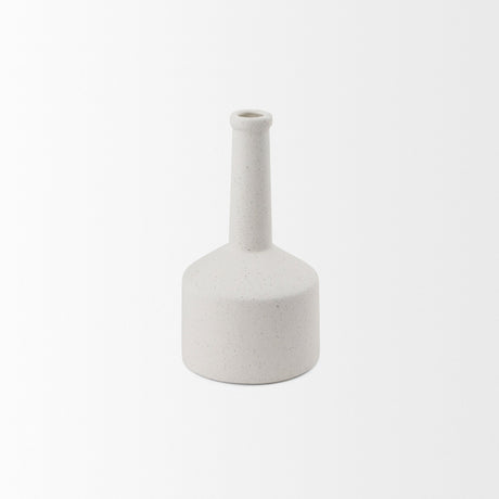 Burton Small White Ceramic Jug Vase by Mercana at Eve Furniture