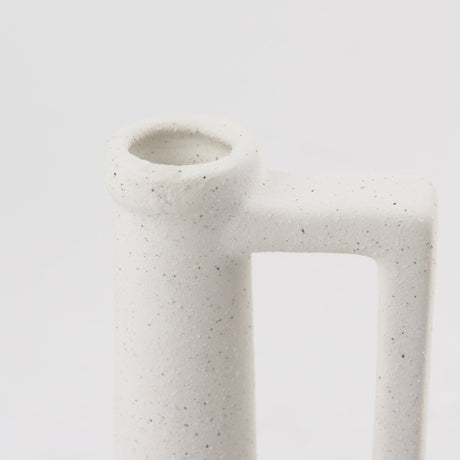 Burton Small White Ceramic Jug Vase by Mercana at Eve Furniture